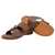 Mens  Dual Textured Strap Sandal Coffee