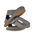 Mens Textured Buckle Detail Sandals Grey