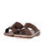 Mens Patterned Strap Arabic Sandals Brown