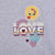 Womens Love Text Ribbed Sweatshirt