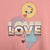 Womens Love Text Ribbed Sweatshirt