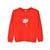 Womens Flower Embroidered Ribbed Sweatshirt