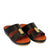 Faraj Fashion Mens Black Arabic Sandals Angle View