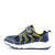 Freeze Sports Kids Navy Yellow Sneakers Side View