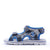 Happy Kids Kids Black Royal Blue Triple-Strap Sandals Side View