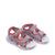 Happy kids Kids Grey Red Secure Triple-Strap Sandals Angle View