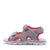 Happy kids Kids Grey Red Secure Triple-Strap Sandals Side View