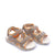 Happy kids Kids Khaki Secure Triple-Strap Sandals Angle View