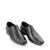 High Land Mens Black Perforated Apron Toe Formal Shoes Angle View