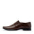 High Land Mens Brown Perforated Apron Toe Formal Shoes Side View