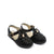 Memory Kids Black Girls Sandals Angle View