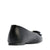 Memory Womens Black Semi-Gloss Flat Shoes Back View