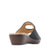 Memory Womens Black Wedge Sandals Back View