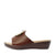 Memory Womens Coffee Wedge Sandals Side View