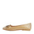 Memory Womens Khaki Semi-Gloss Flat Shoes Side View