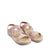 Memory Womens Pink Front-Strap Flat Sandals Angle View