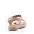 Memory Womens Pink Front-Strap Flat Sandals Back View