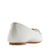 Memory Womens White Semi-Gloss Flat Shoes Back View