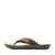 Odyssia Mens Black Flip Flop Slippers Side View