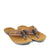 Odyssia Mens Brown Flip Flop Slippers Angle View