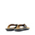 Odyssia Mens Tan Black Flip Flop Slippers Back View