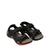 Outlander Mens Black Red Sandals Angle View