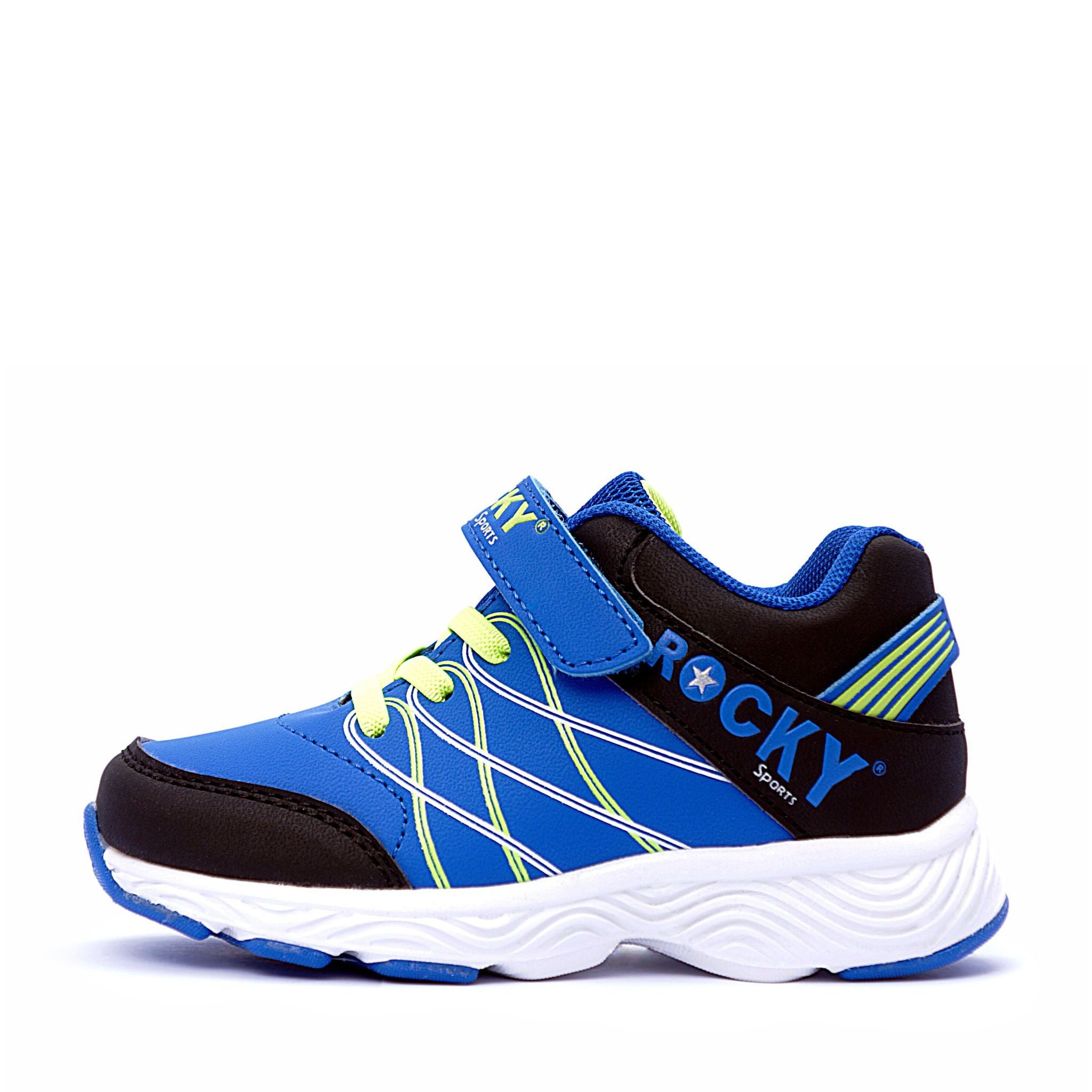 Blue and lime green hot sale sneakers