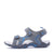 Rocky Sports Kids Grey Royal Blue Triple-Strap Rocky Sandals Side View