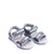 Symphony Kids Black Grey Secure Triple-Strap Sandals Angle View