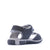 Symphony Kids Black Grey Secure Triple-Strap Sandals Back View