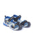 Symphony Kids Black Royal Blue Sandals Angle View