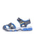 Symphony Kids Black Royal Blue Sandals Side View