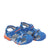 Symphony Kids Blue White motion lights Fisherman Sandals Angle View