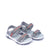 Symphony Kids Grey Red Adjustable Strap Sandals Angle View