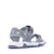 Symphony Kids Grey Red Adjustable Strap Sandals Back View