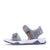 Symphony Kids Grey Red Adjustable Strap Sandals Side View