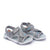 Symphony Kids Grey White Z-Strap Sandals Angle View