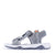 Symphony Kids Grey White Z-Strap Sandals Side View