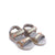 Symphony Kids Khaki Beige Secure Triple-Strap Sandals Angle View