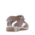 Symphony Kids Khaki Beige Secure Triple-Strap Sandals Back View