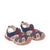 Symphony Kids Navy Red motion lights Fisherman Sandals Angle View