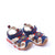 Symphony Kids Navy Red motion lights Sandals Angle View